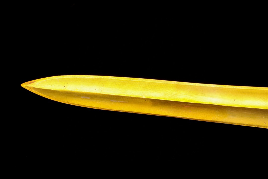 Han Dynasty gilt bronze sword with inscriptions