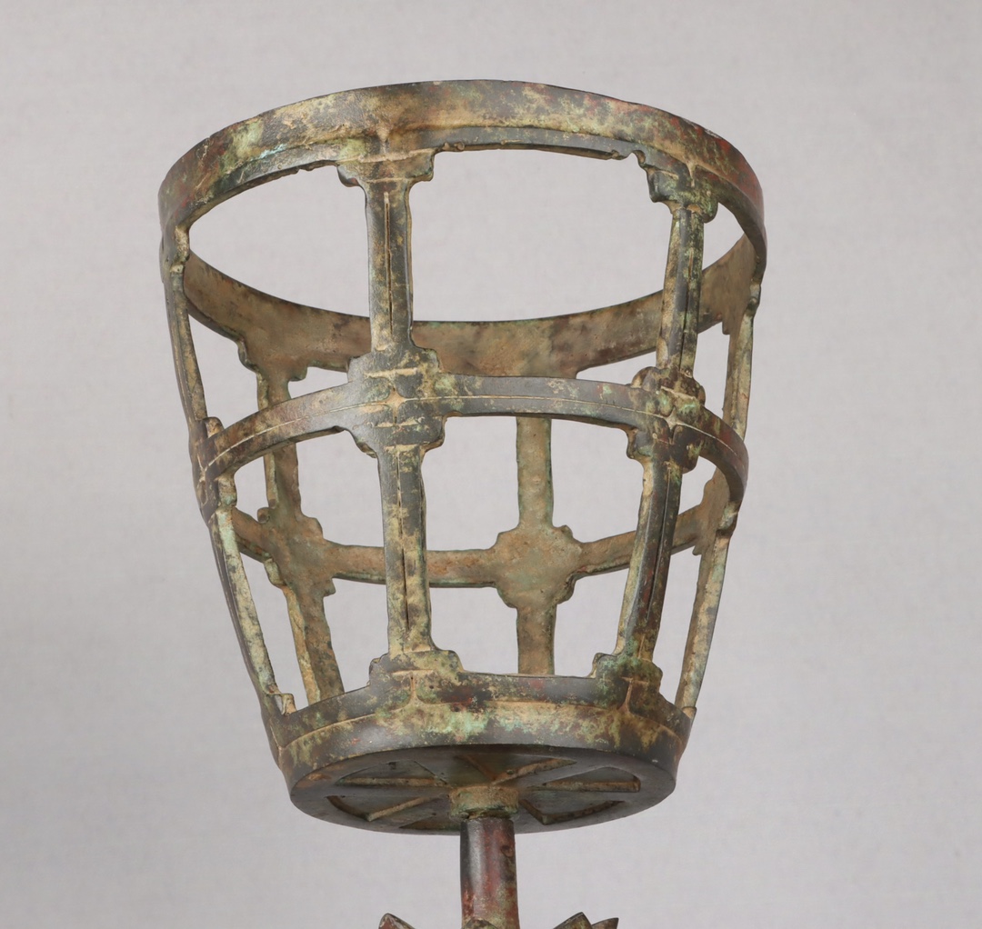 Han Dynasty Bronze mythical beast lamp plate