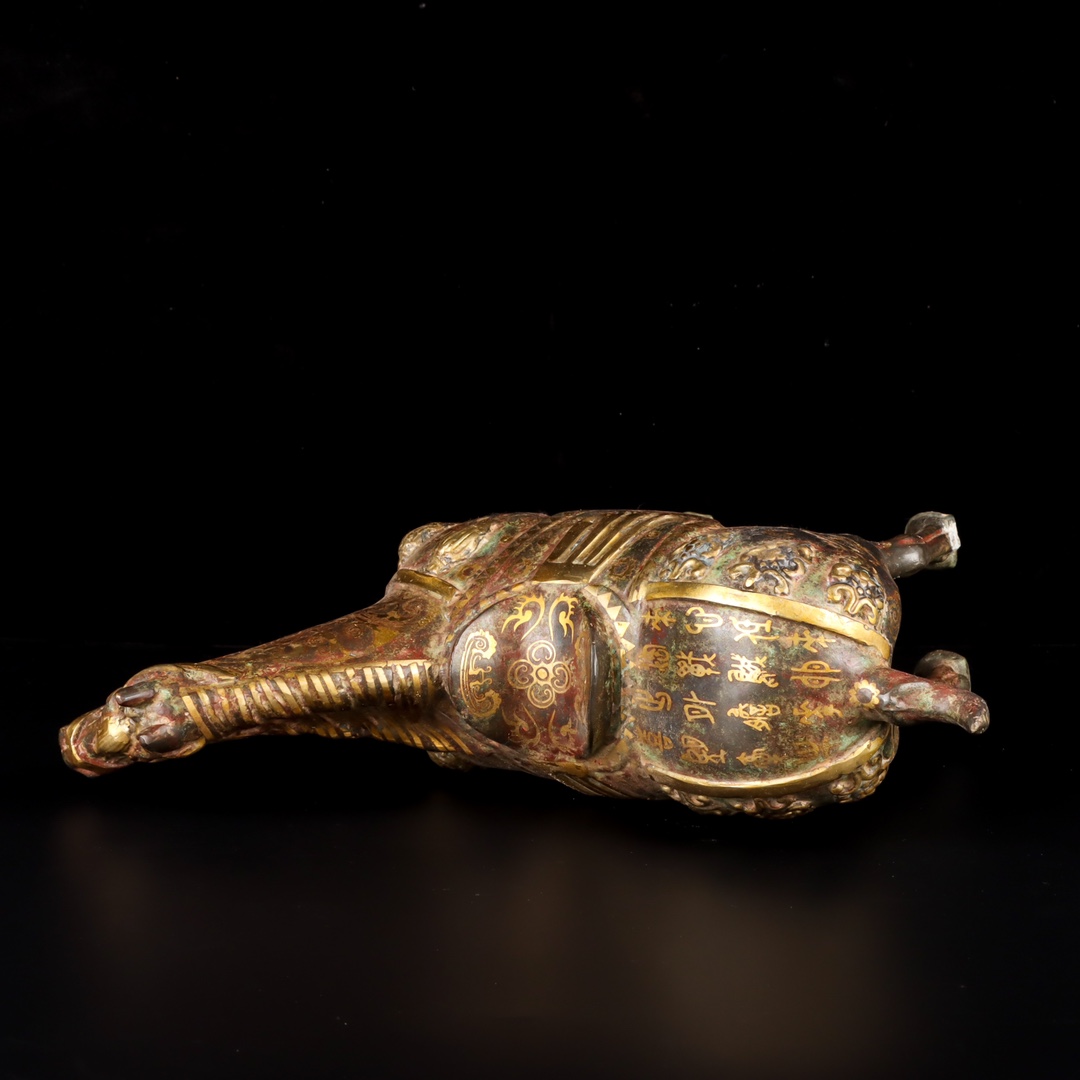 Han Dynasty Bronze and gold pommel horse