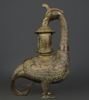 Han Dynasty Bronze Bird Lamp