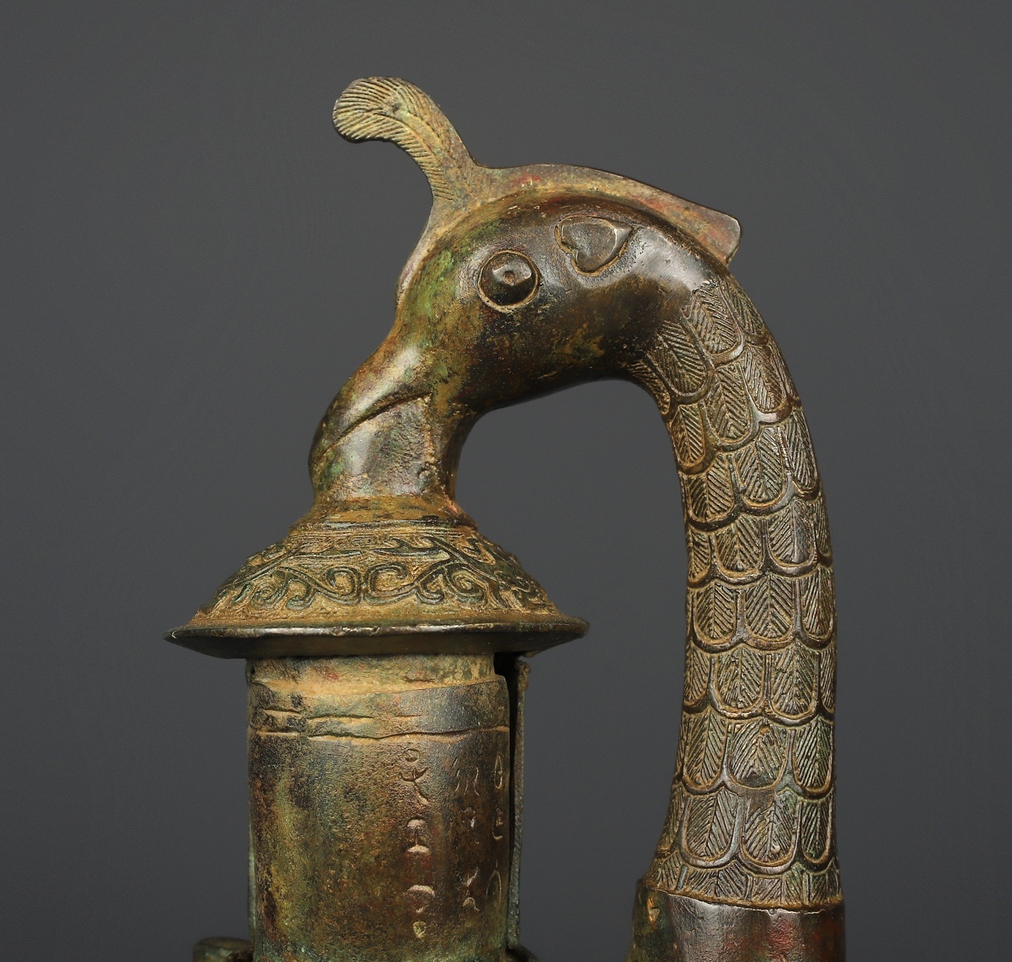 Han Dynasty Bronze Bird Lamp