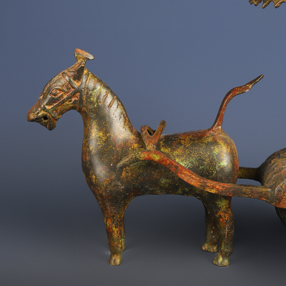 Han Dynasty Bronze Horse drawn Cart Chariot