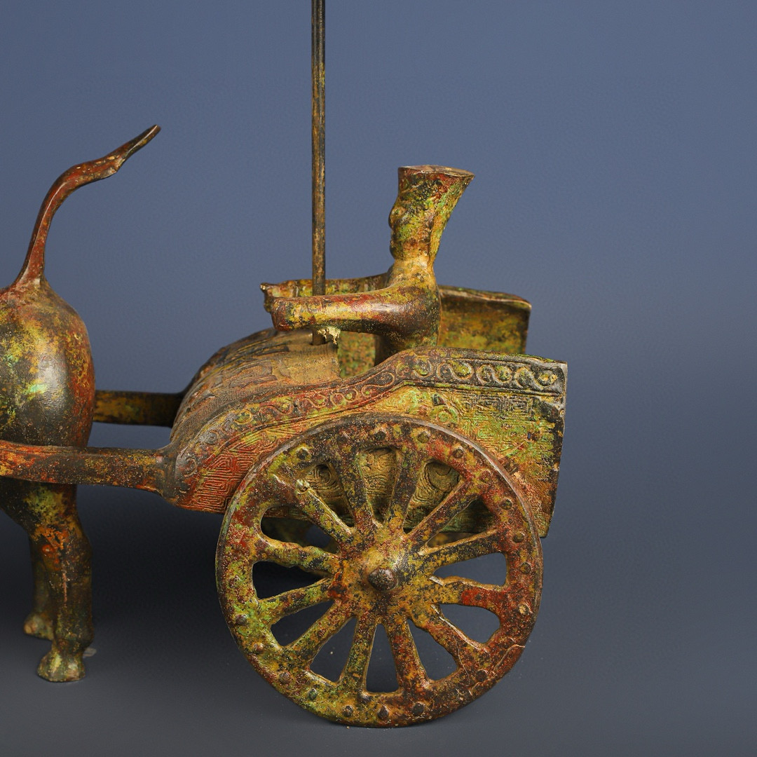 Han Dynasty Bronze Horse drawn Cart Chariot