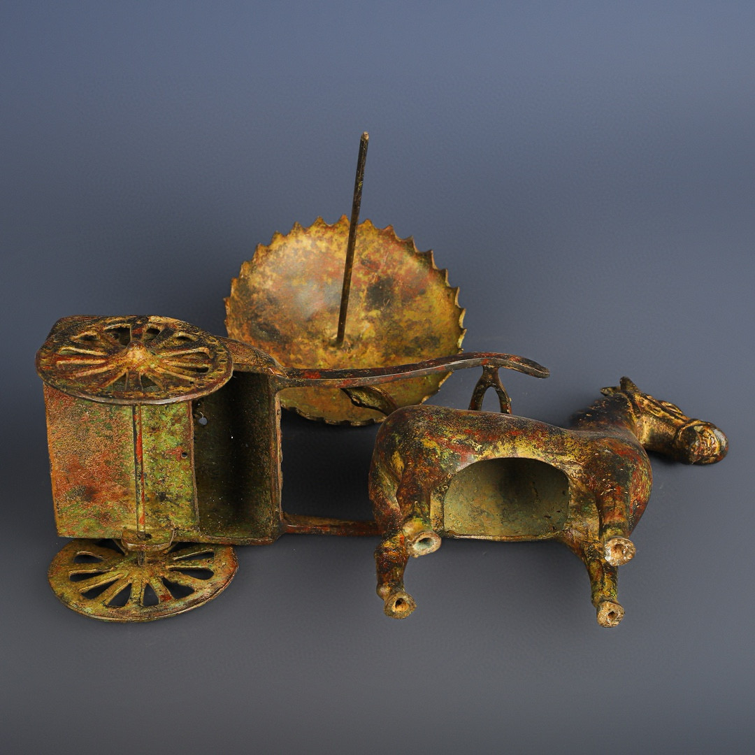 Han Dynasty Bronze Horse drawn Cart Chariot