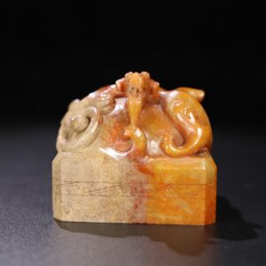 Chinese Natural Jade Carved Seal