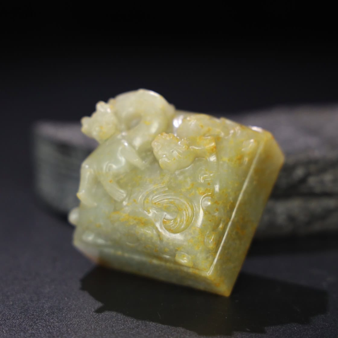 Chinese Natural Jade Carved Seal