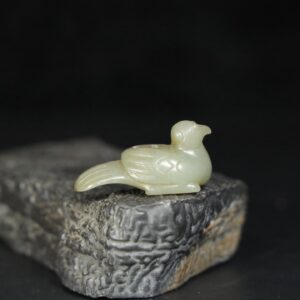 Chinese Natural Jade Carved phoenix bird