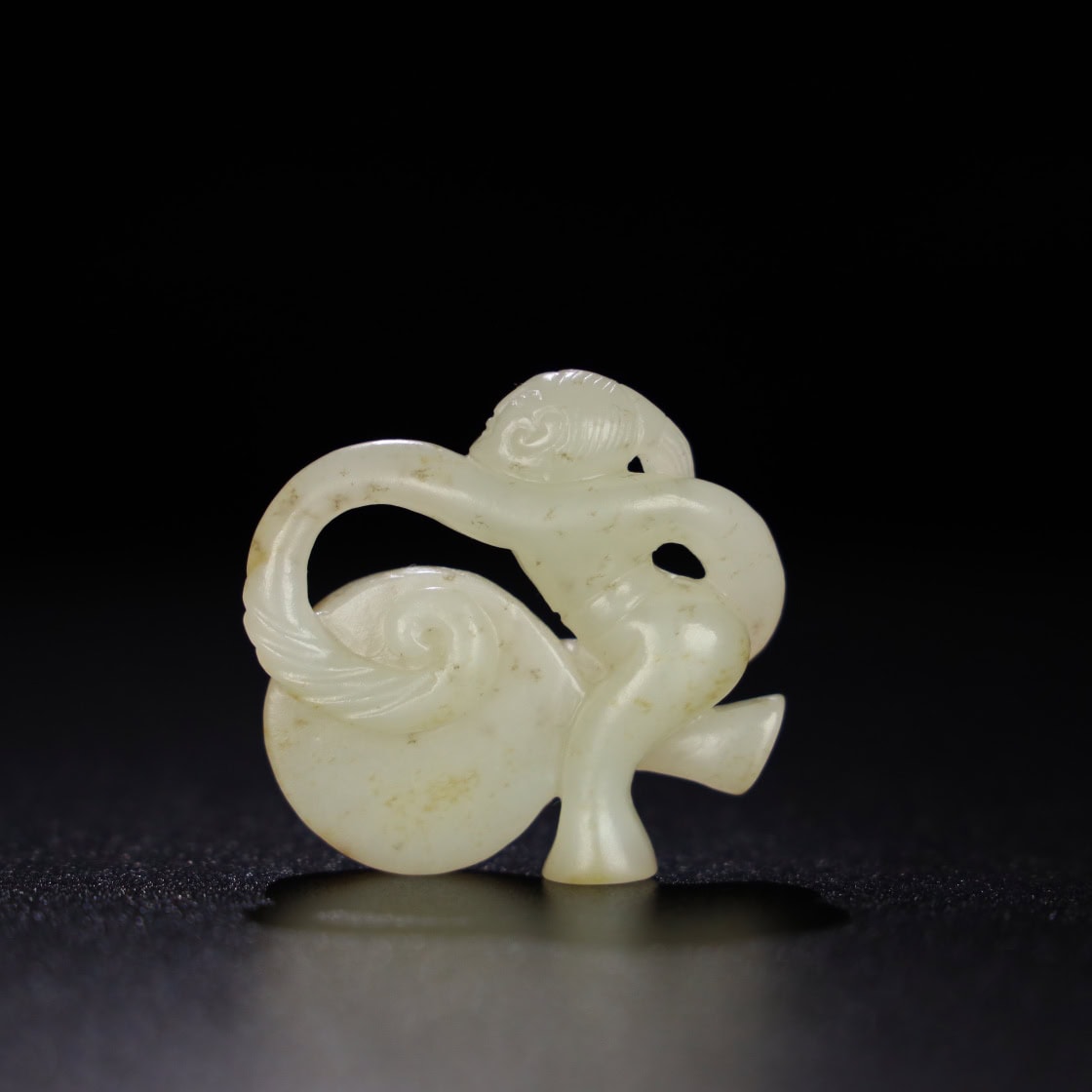 Chinese Natural Jade Carved dancer’s hand piece