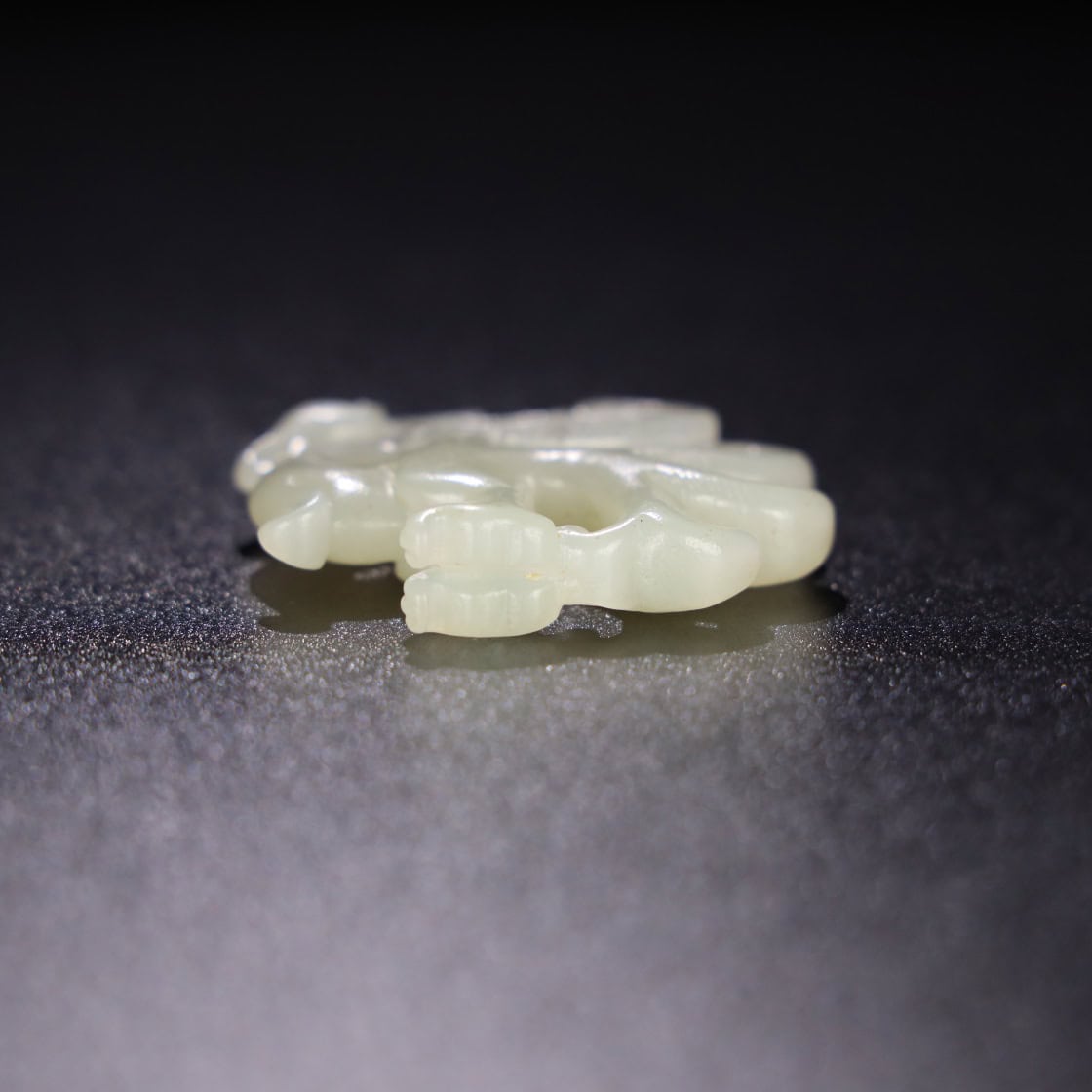 Chinese Natural Jade Carved phoenix handles