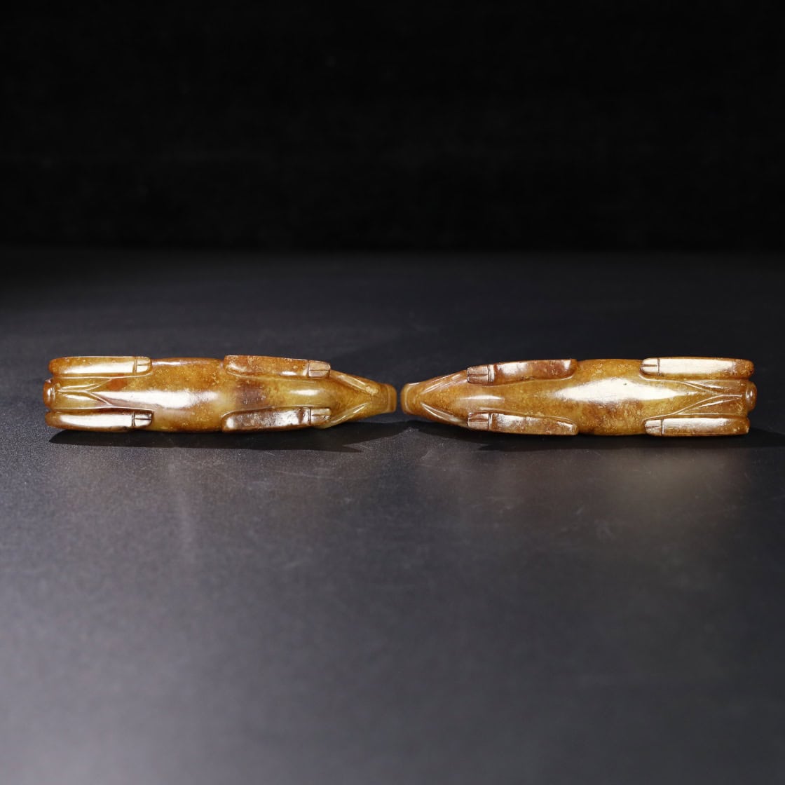 Chinese Natural Jade Carved pigs