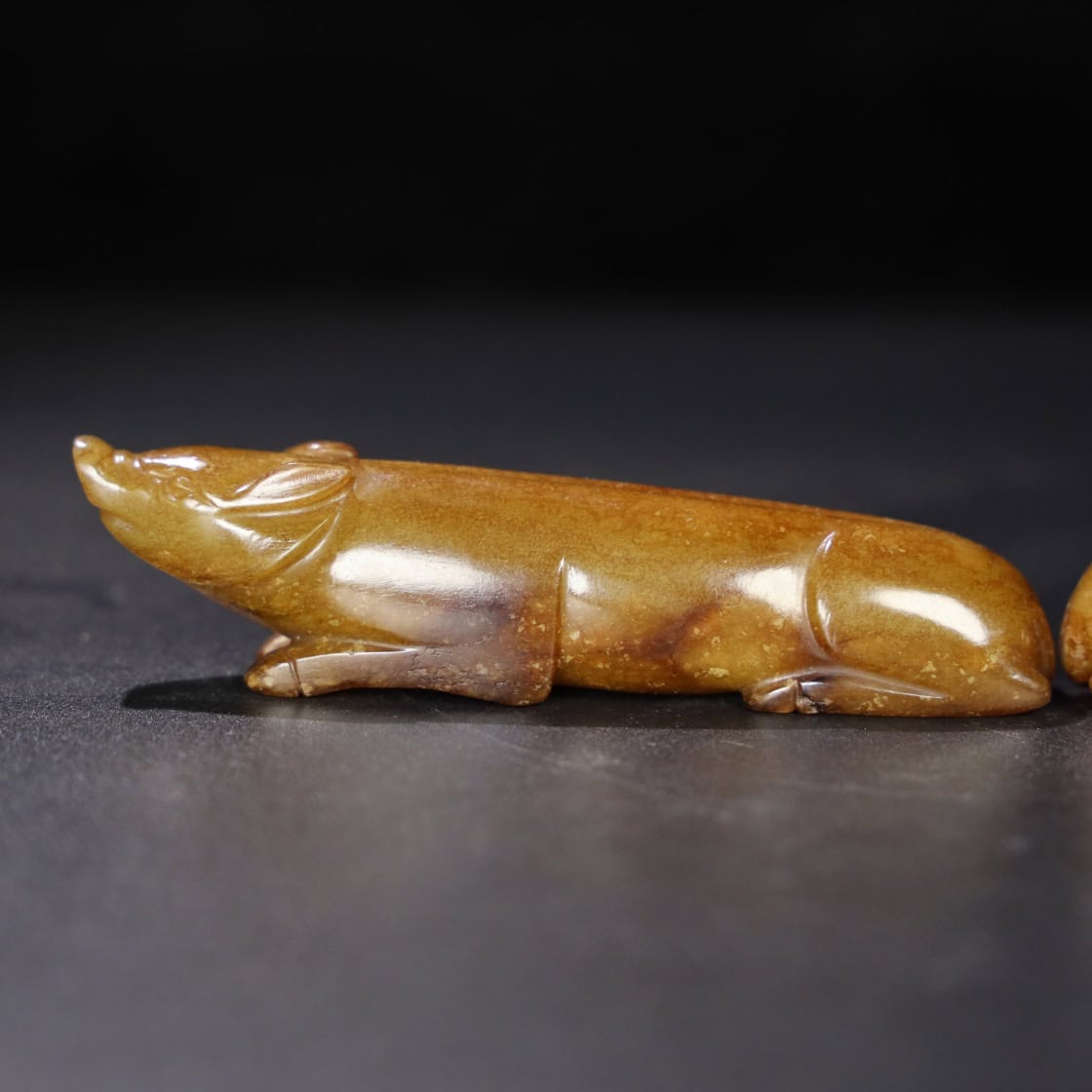 Chinese Natural Jade Carved pigs