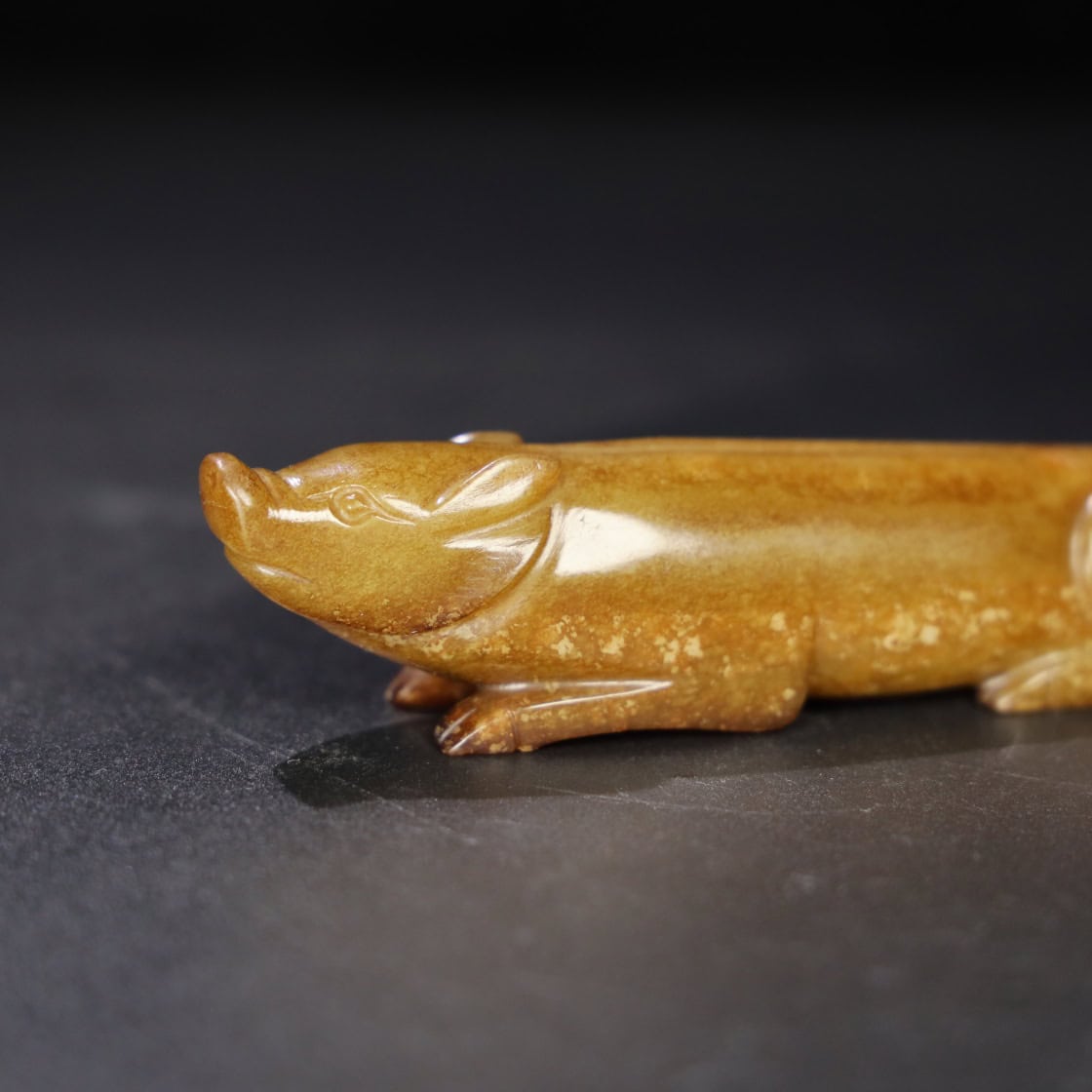 Chinese Natural Jade Carved pigs