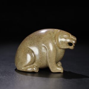 Chinese Natural Jade Carved Bear