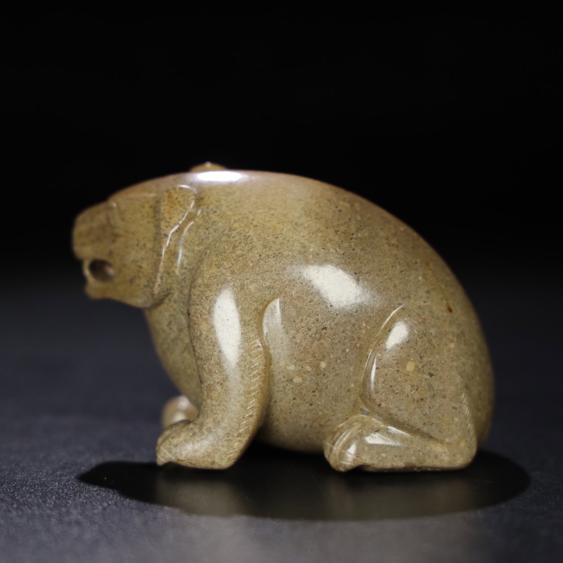 Chinese Natural Jade Carved Bear