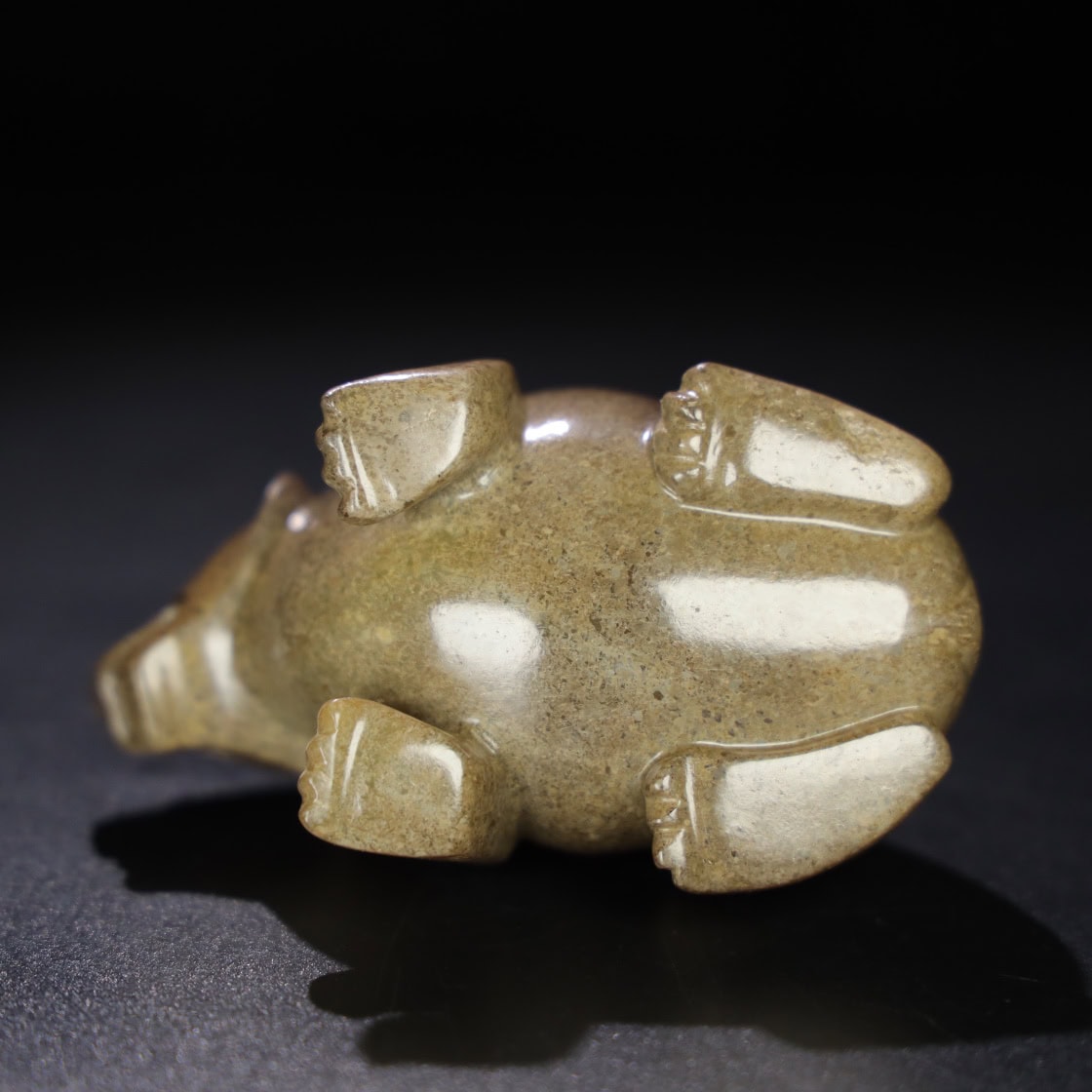Chinese Natural Jade Carved Bear