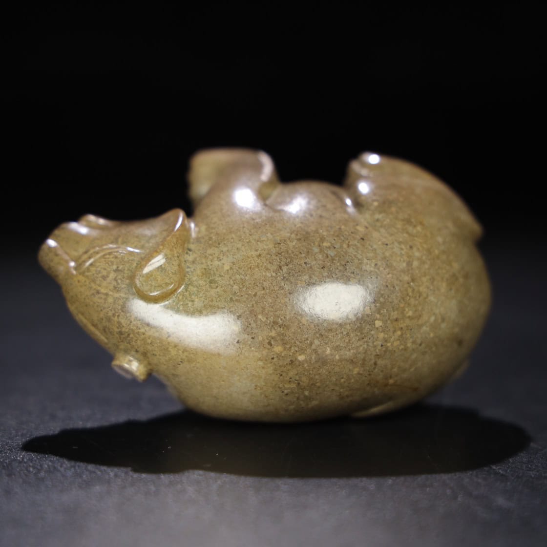 Chinese Natural Jade Carved Bear