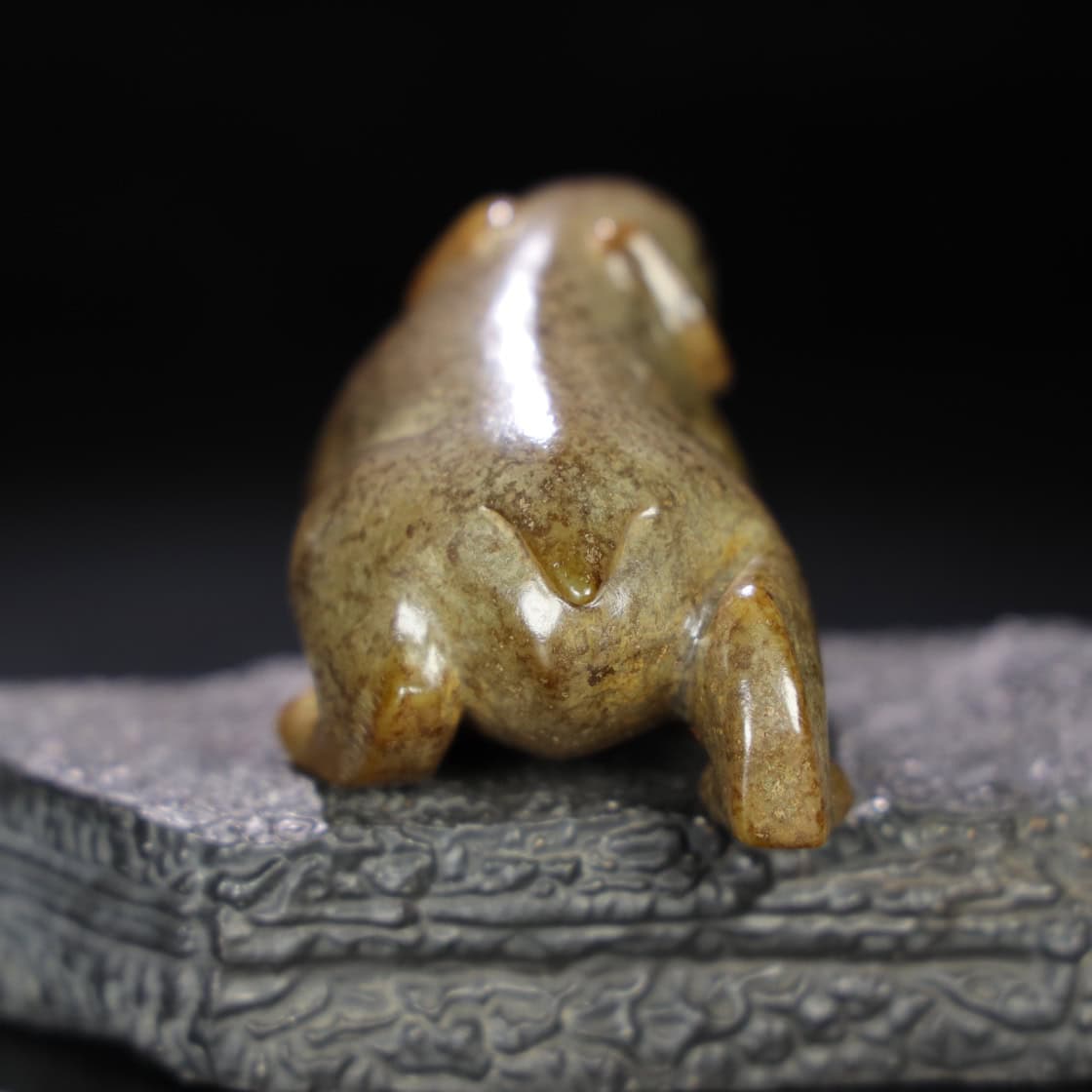 Chinese Natural Jade Carved Bear