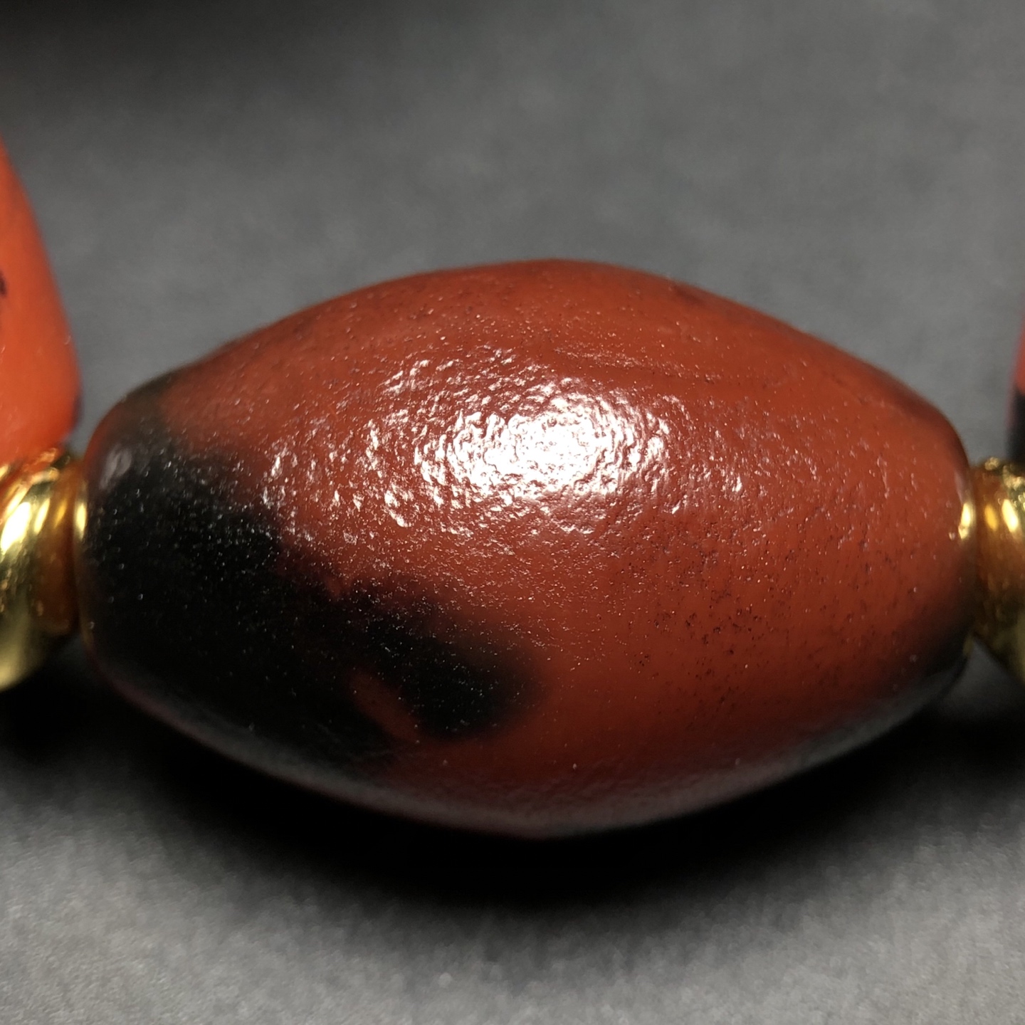 Chinese Natural Jade Carved Dalo bead bracelet