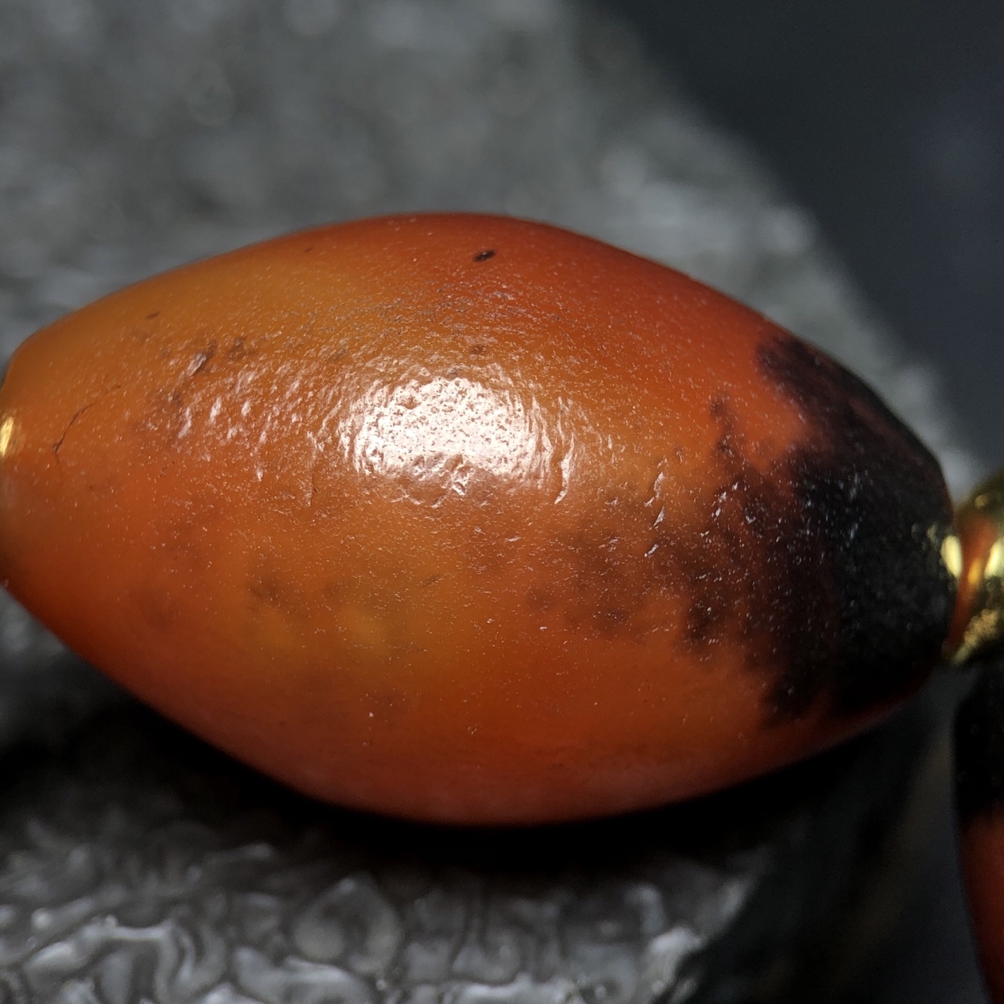 Chinese Natural Jade Carved Dalo bead bracelet