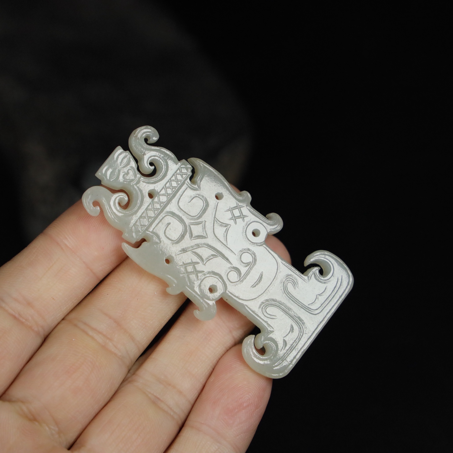 Chinese Natural Jade Carved Pendant