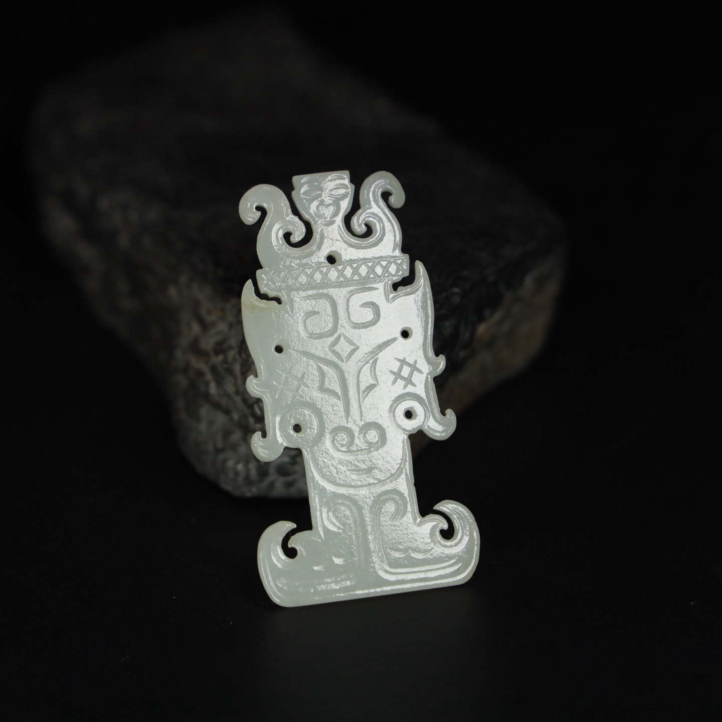 Chinese Natural Jade Carved Pendant