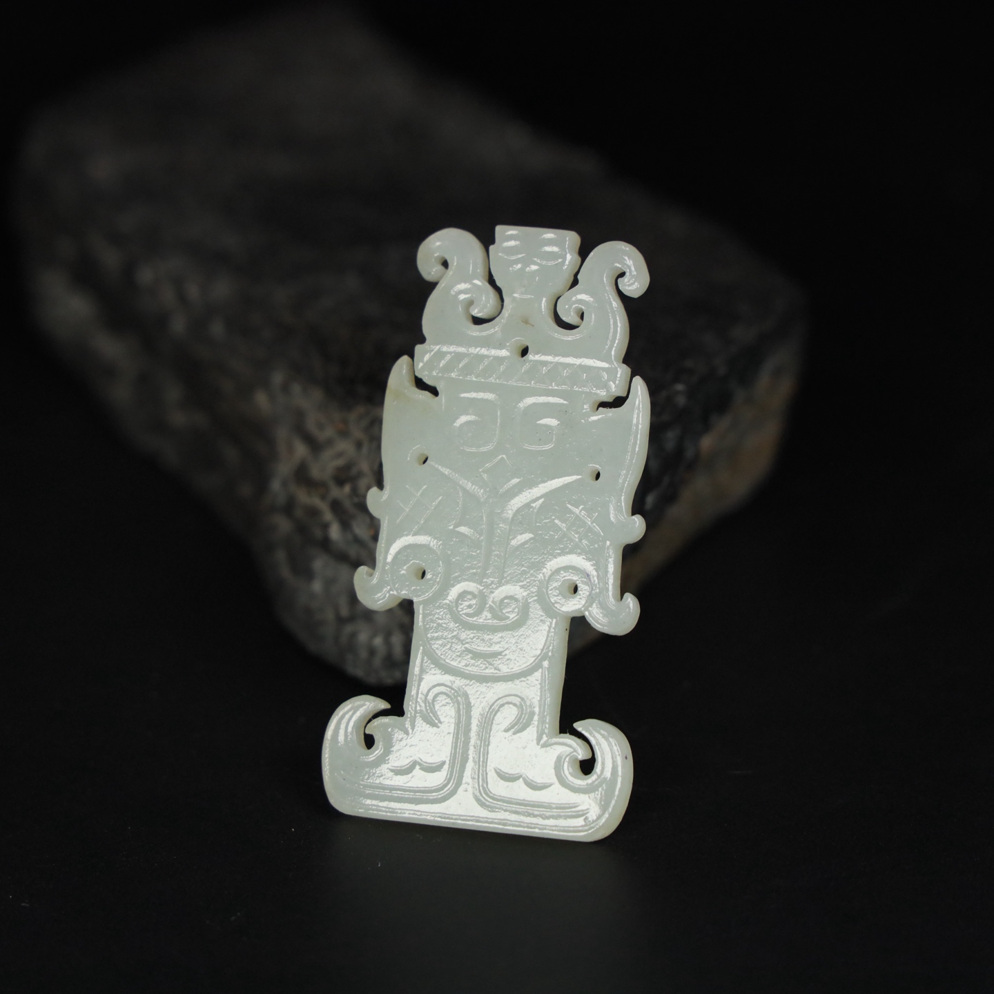 Chinese Natural Jade Carved Pendant