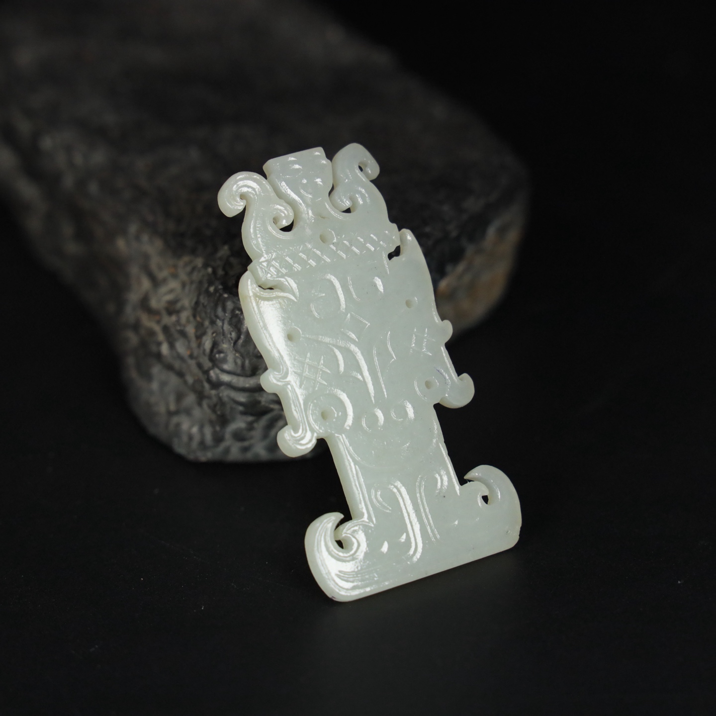 Chinese Natural Jade Carved Pendant
