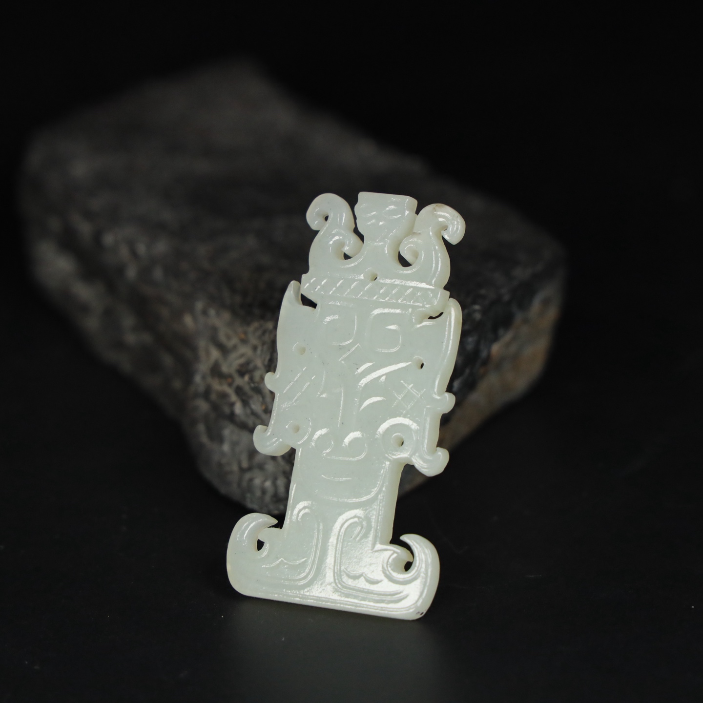 Chinese Natural Jade Carved Pendant