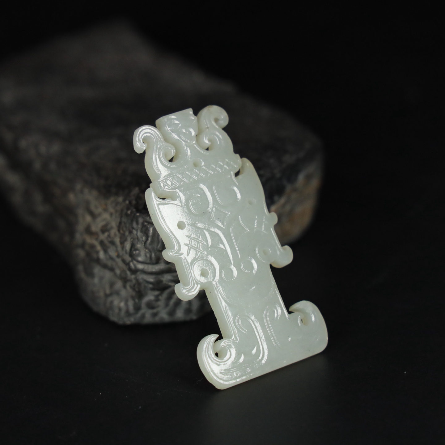 Chinese Natural Jade Carved Pendant