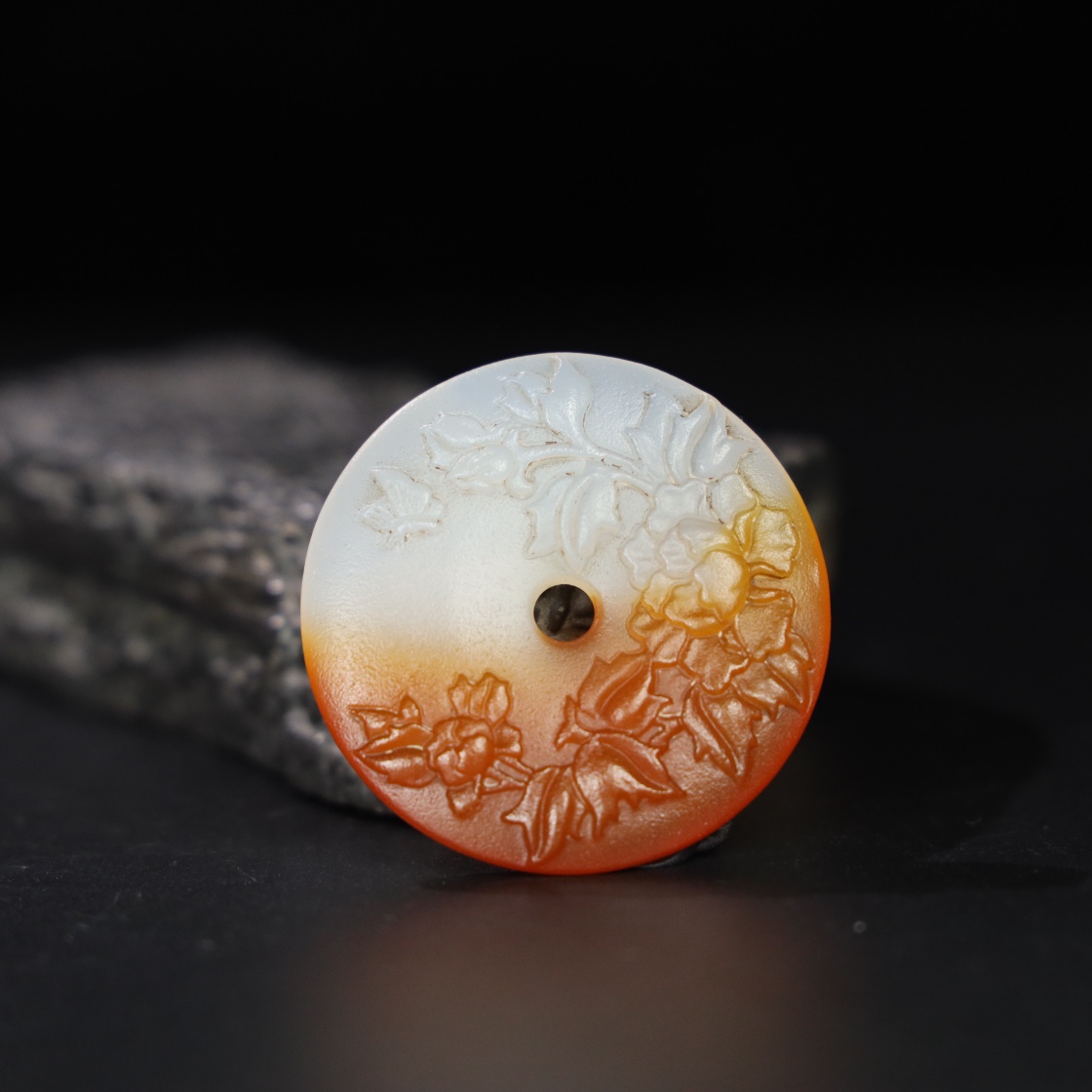 Chinese Natural Jade Carved Pendant