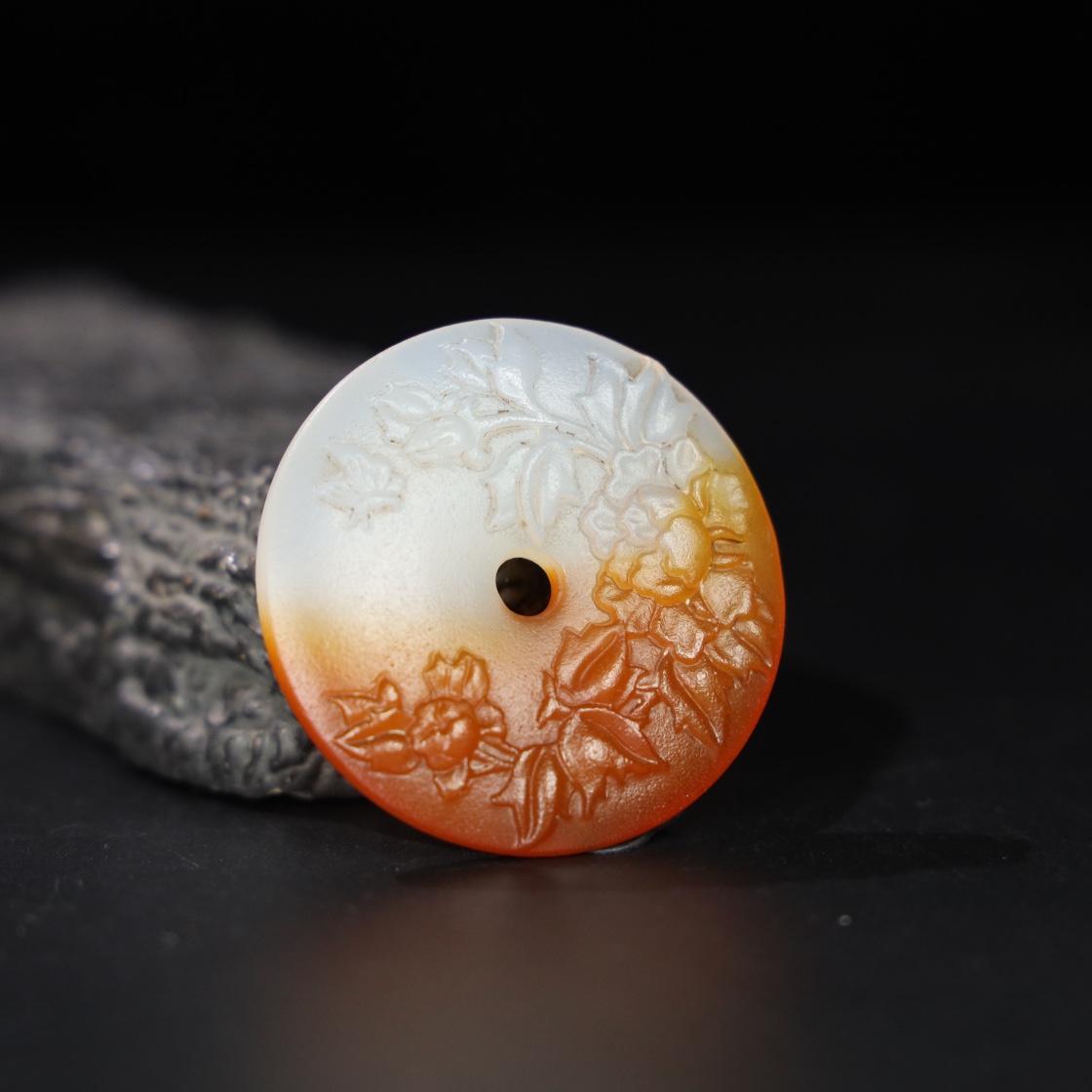 Chinese Natural Jade Carved Pendant