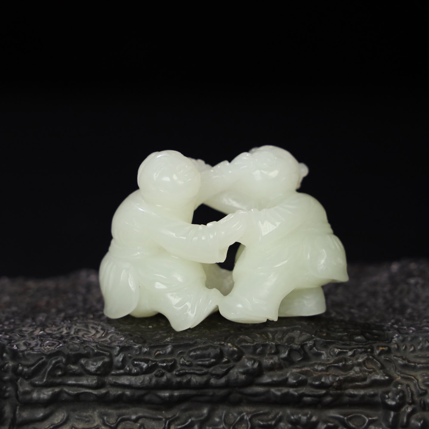 Chinese Natural Jade Carved boy