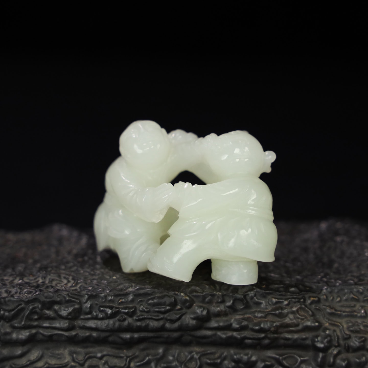 Chinese Natural Jade Carved boy