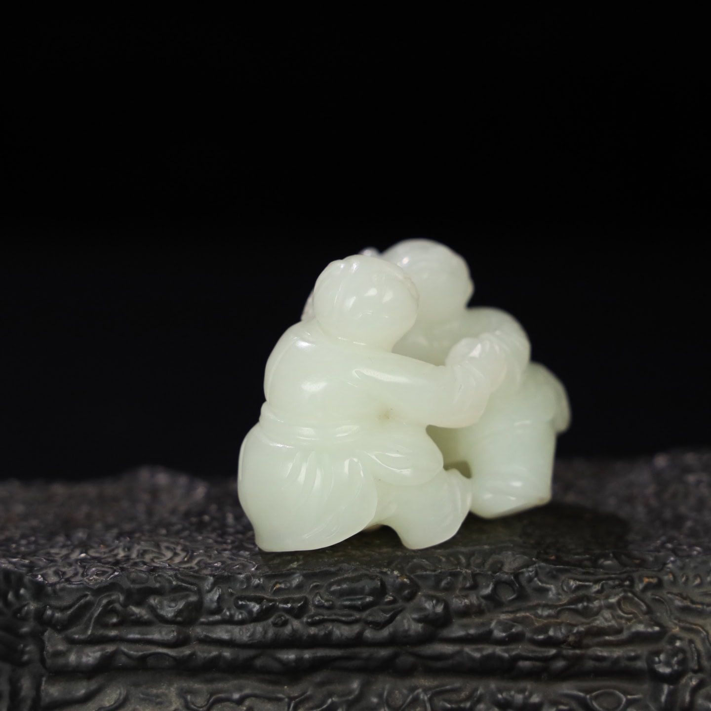 Chinese Natural Jade Carved boy