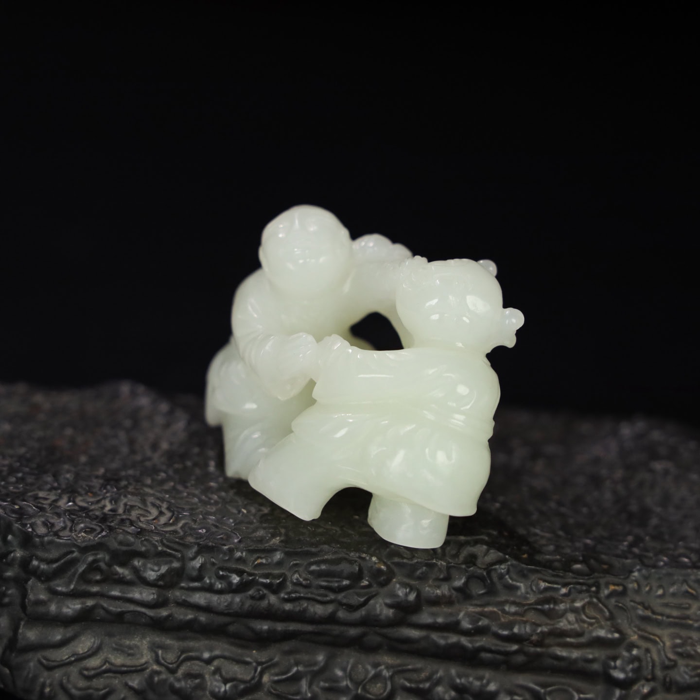 Chinese Natural Jade Carved boy