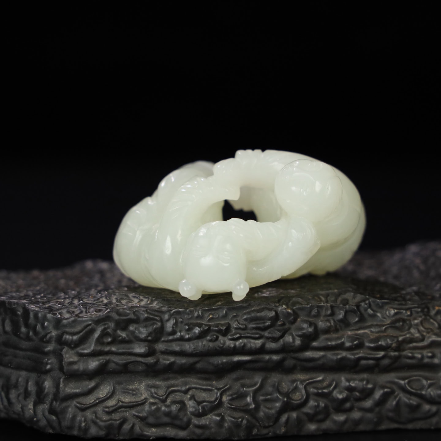 Chinese Natural Jade Carved boy