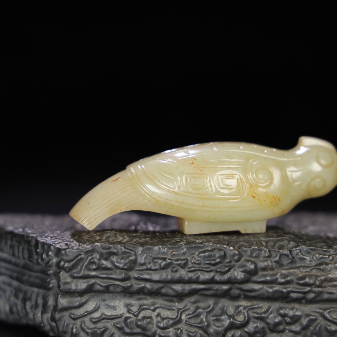 Chinese Natural Jade Carved bird