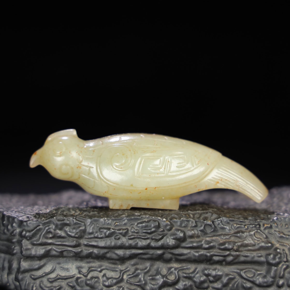 Chinese Natural Jade Carved bird