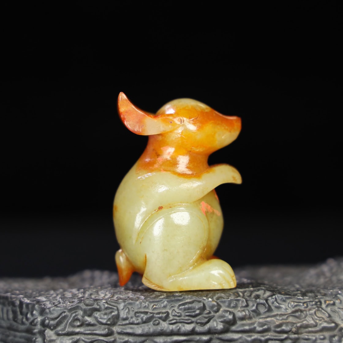 Chinese Natural Jade Carved Rabbit