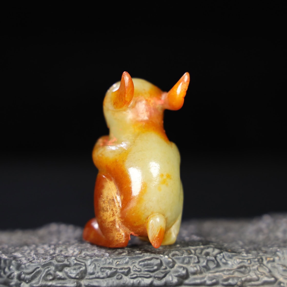 Chinese Natural Jade Carved Rabbit
