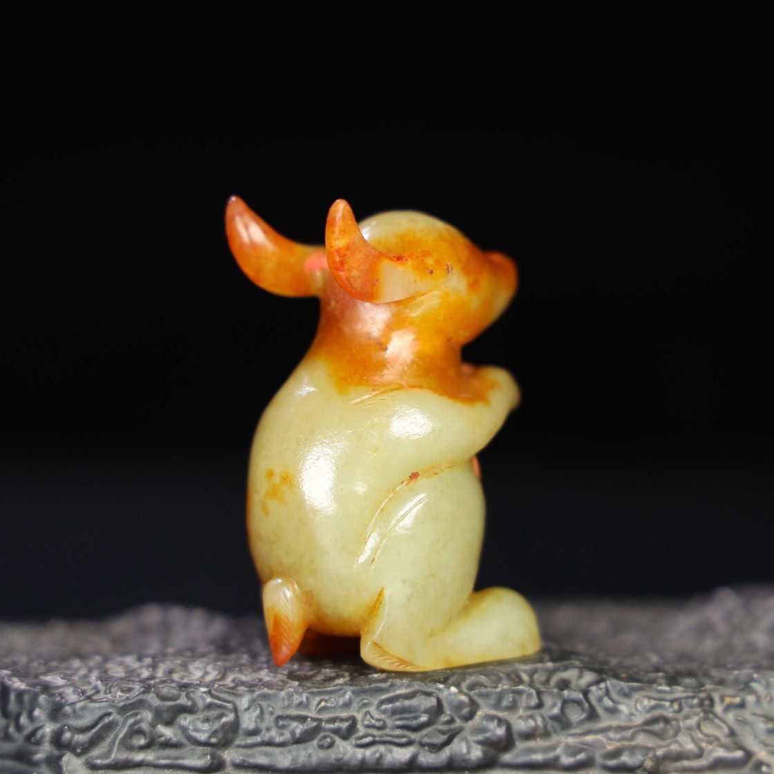 Chinese Natural Jade Carved Rabbit