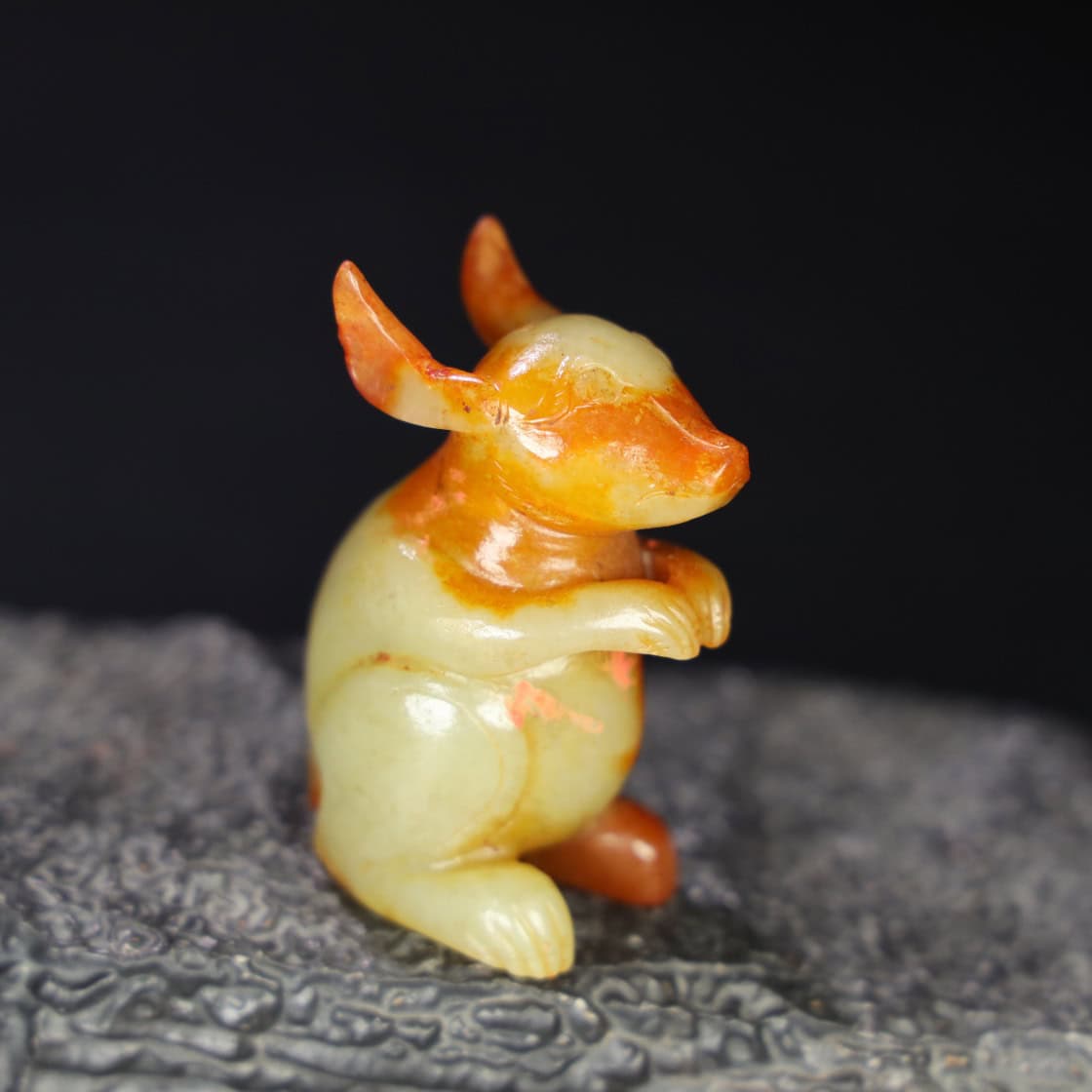 Chinese Natural Jade Carved Rabbit