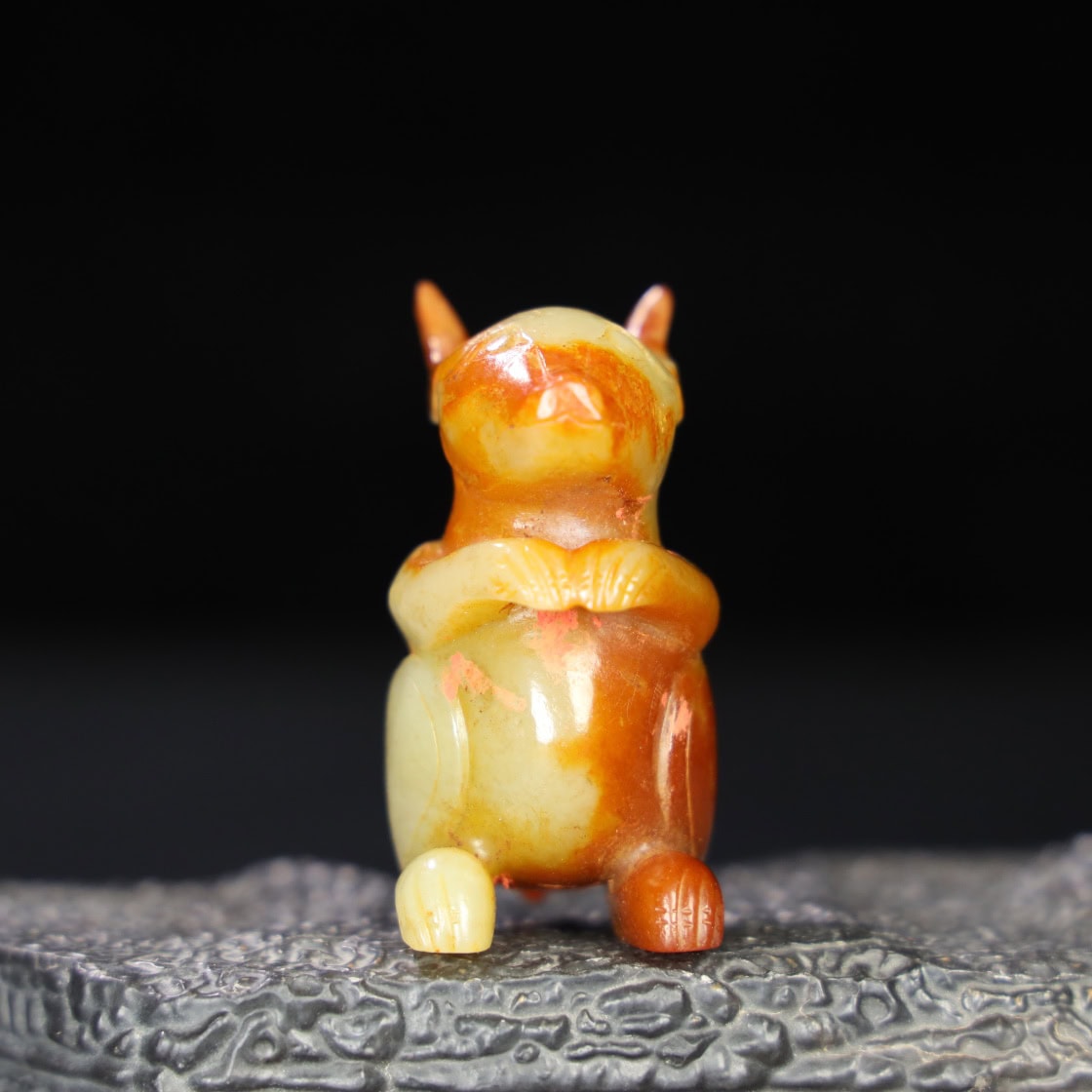 Chinese Natural Jade Carved Rabbit