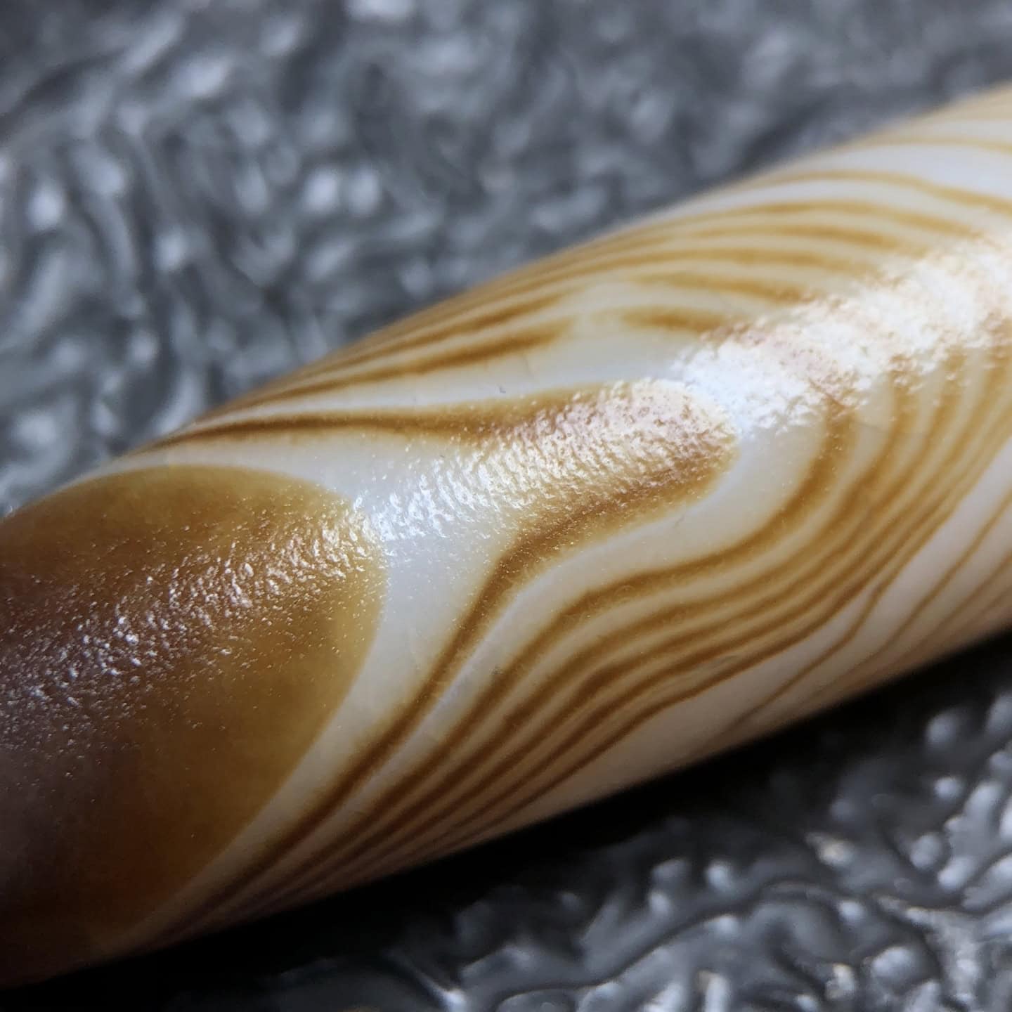 Chinese Natural Jade Carved Dzi beads