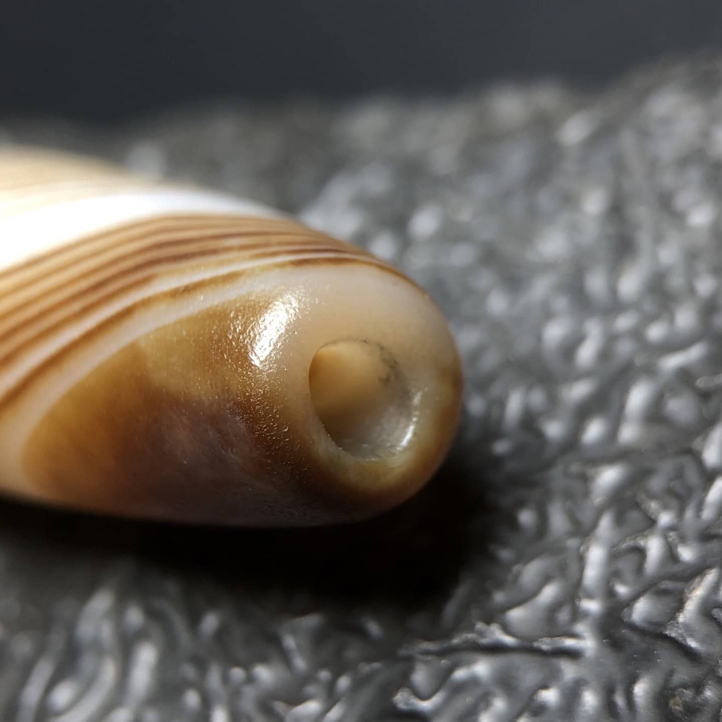 Chinese Natural Jade Carved Dzi beads