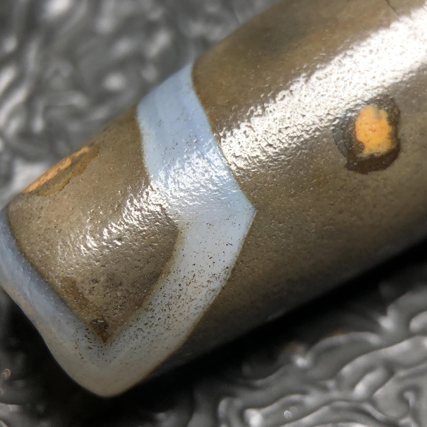 Chinese Natural Jade Carved Dzi beads