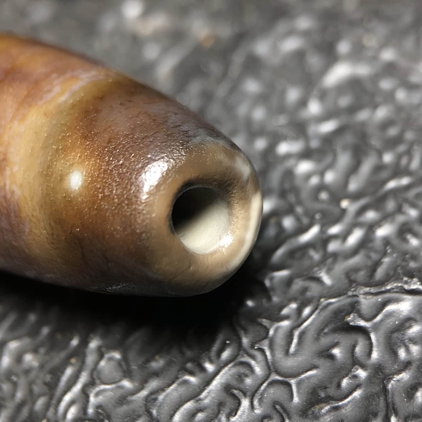 Chinese Natural Jade Carved Dzi beads