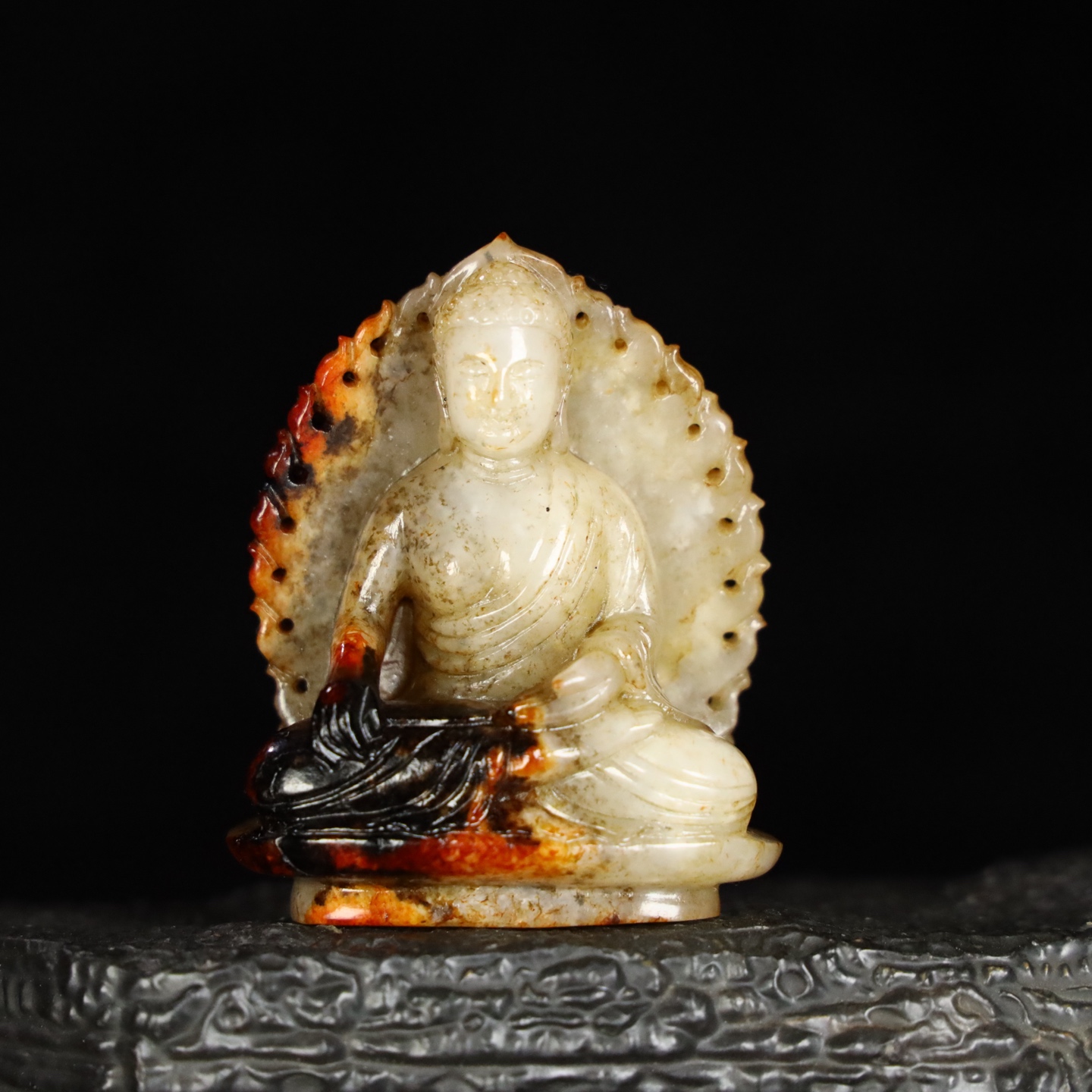 Chinese Natural Jade Carved Buddha
