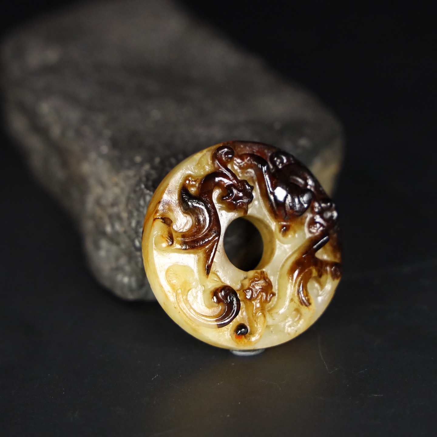 Chinese Natural Jade Carved Pendant