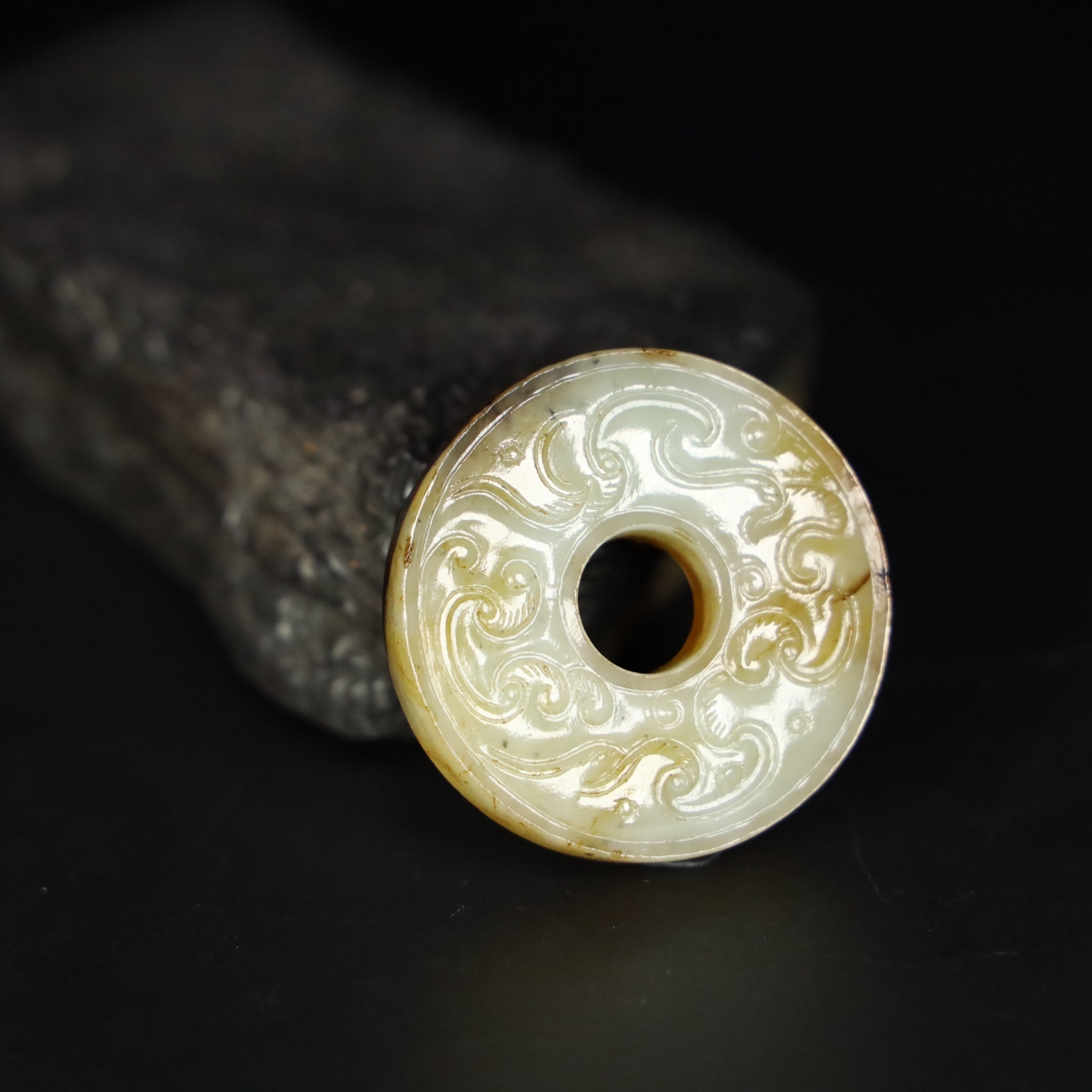 Chinese Natural Jade Carved Pendant
